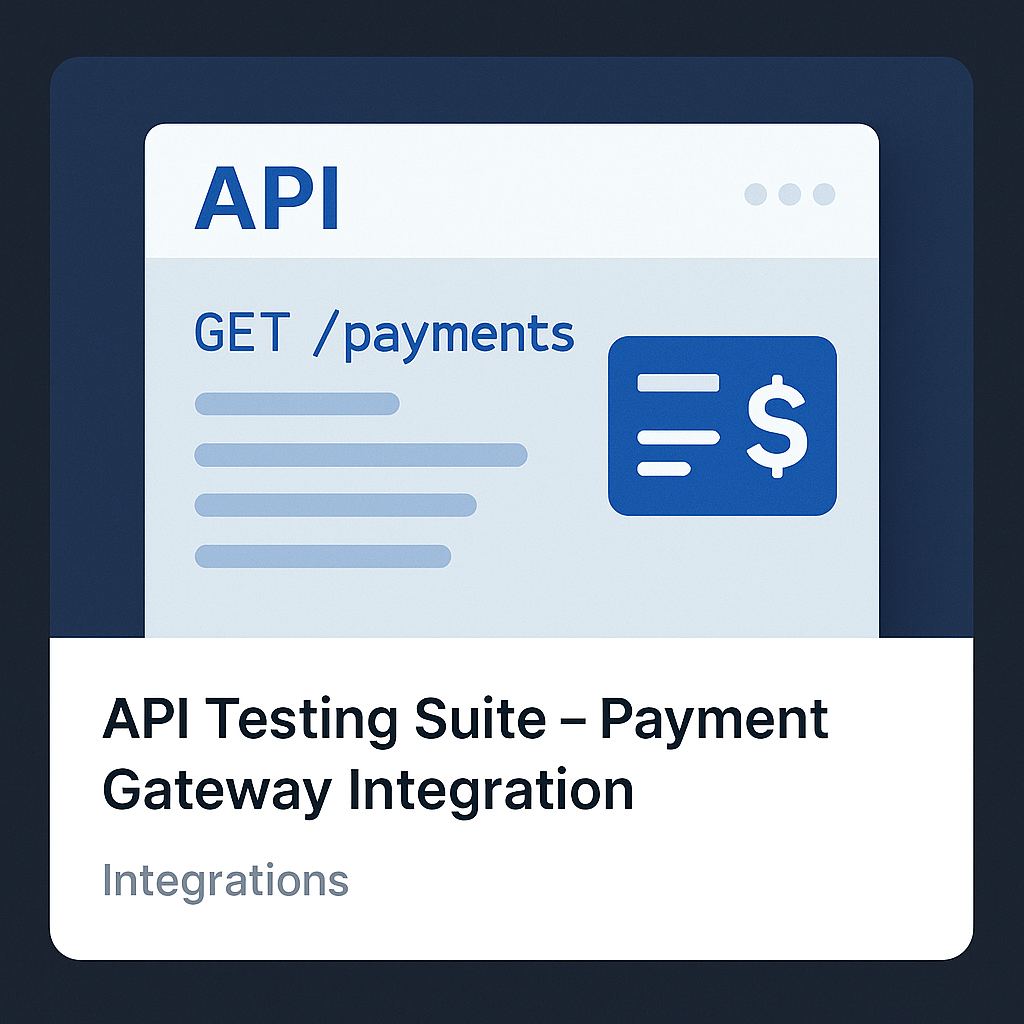 API Testing Suite – Payment Gateway Integration